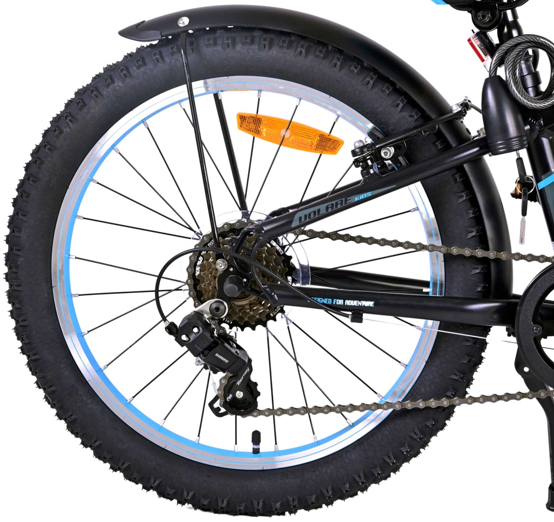 Volare Rocky Kinderfiets - 20 inch - Blauw Zwart - 85% afgemonteerd - 6 speed - Prime Collection