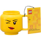 Room Copenhagen Room Copenhagen LEGO keramische mok knipogend meisjeshoofd, klei