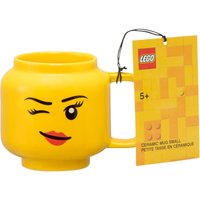 Room Copenhagen Room Copenhagen LEGO keramische mok knipogend meisjeshoofd, klei