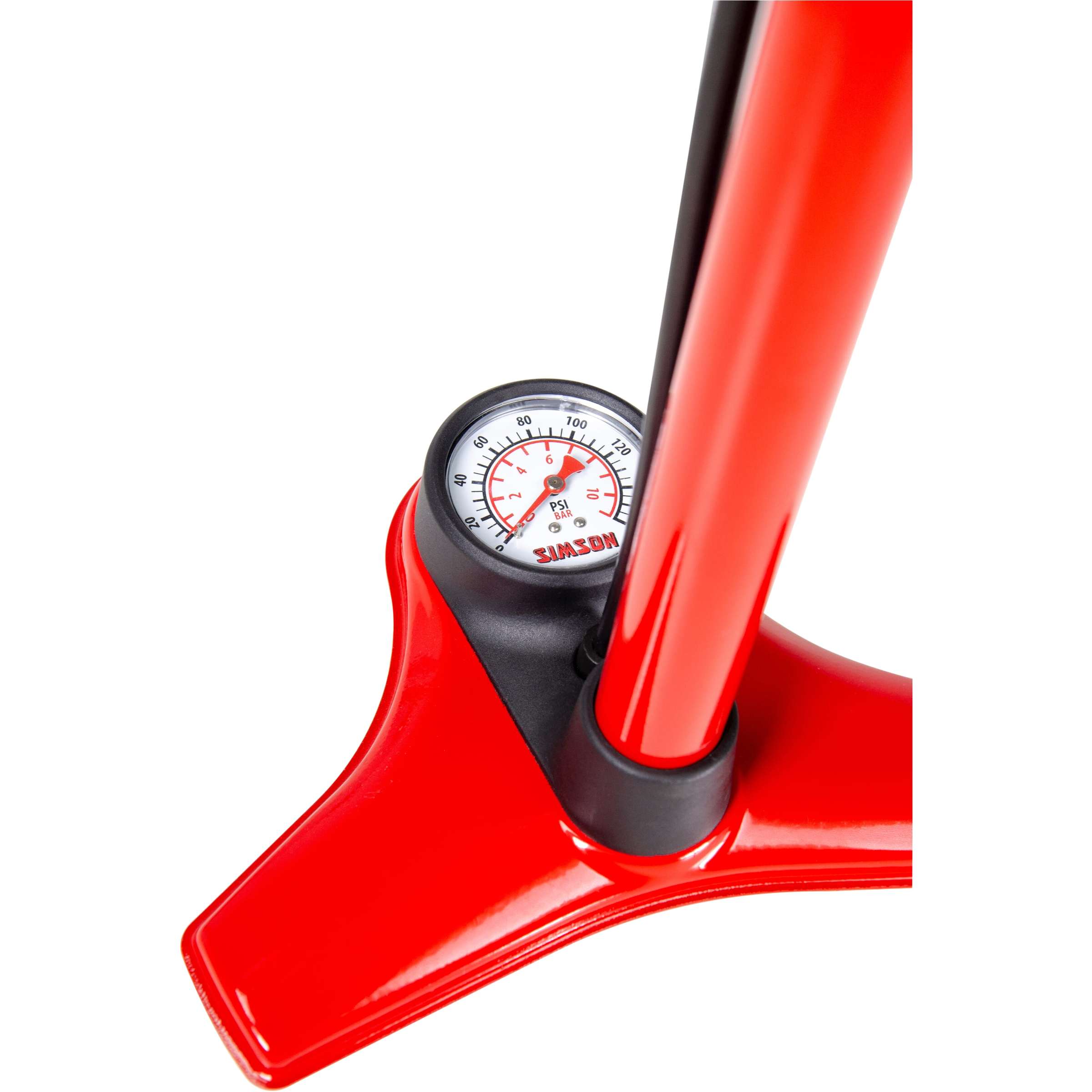 fietspomp Excellent hogedruk 60 cm rood