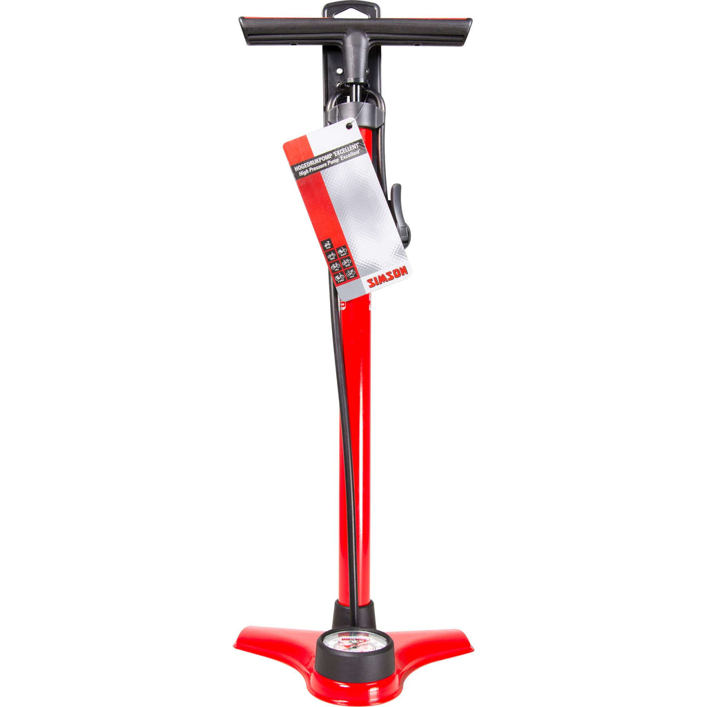 fietspomp Excellent hogedruk 60 cm rood