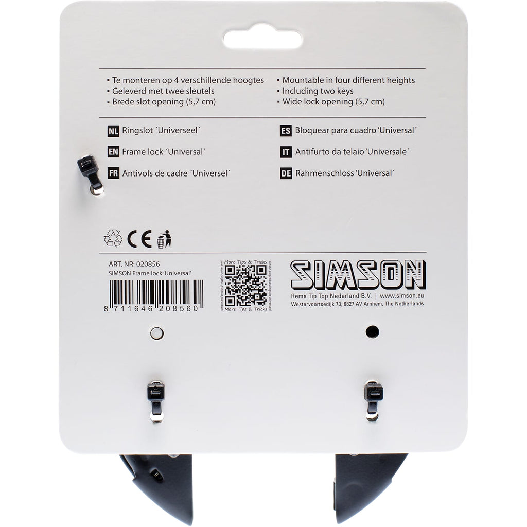 Simson Ringslot Normaal - Universeel - 5,7 cm - Zwart - Geen ART
