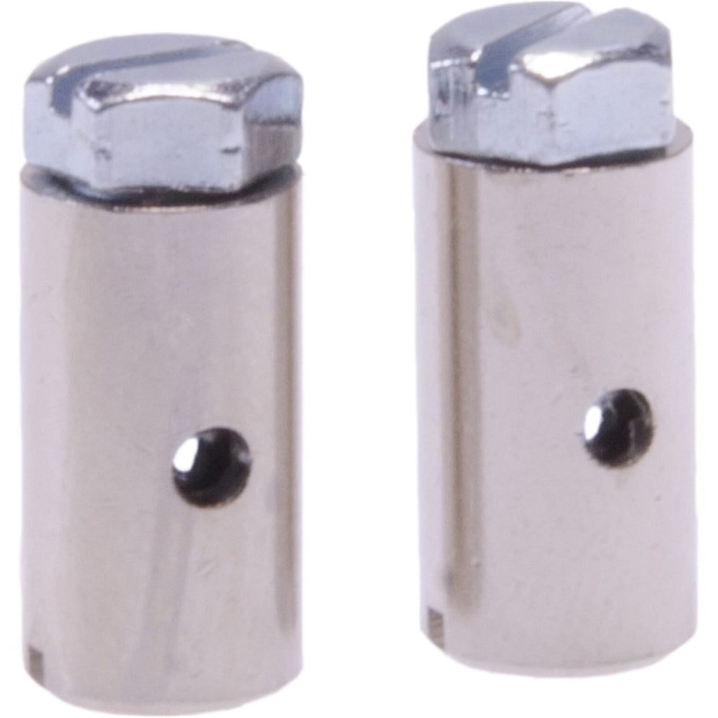 schroefnippels 15 x 8 mm zilver 2 stuks