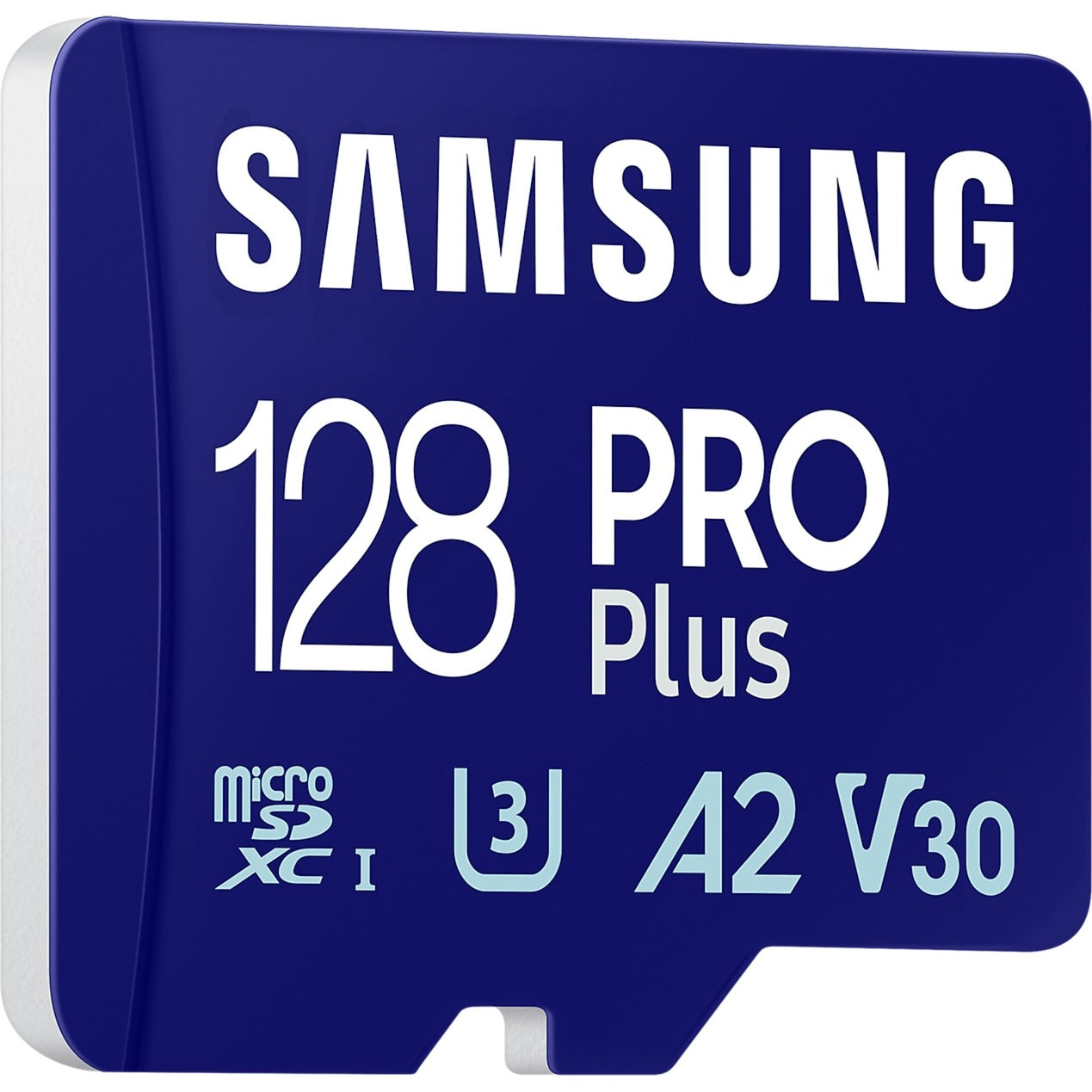 Samsung pro plus 128 gb microsdxc (2023) geheugenkaart (blauw, uhs-i u3, class 10, v30, a2)