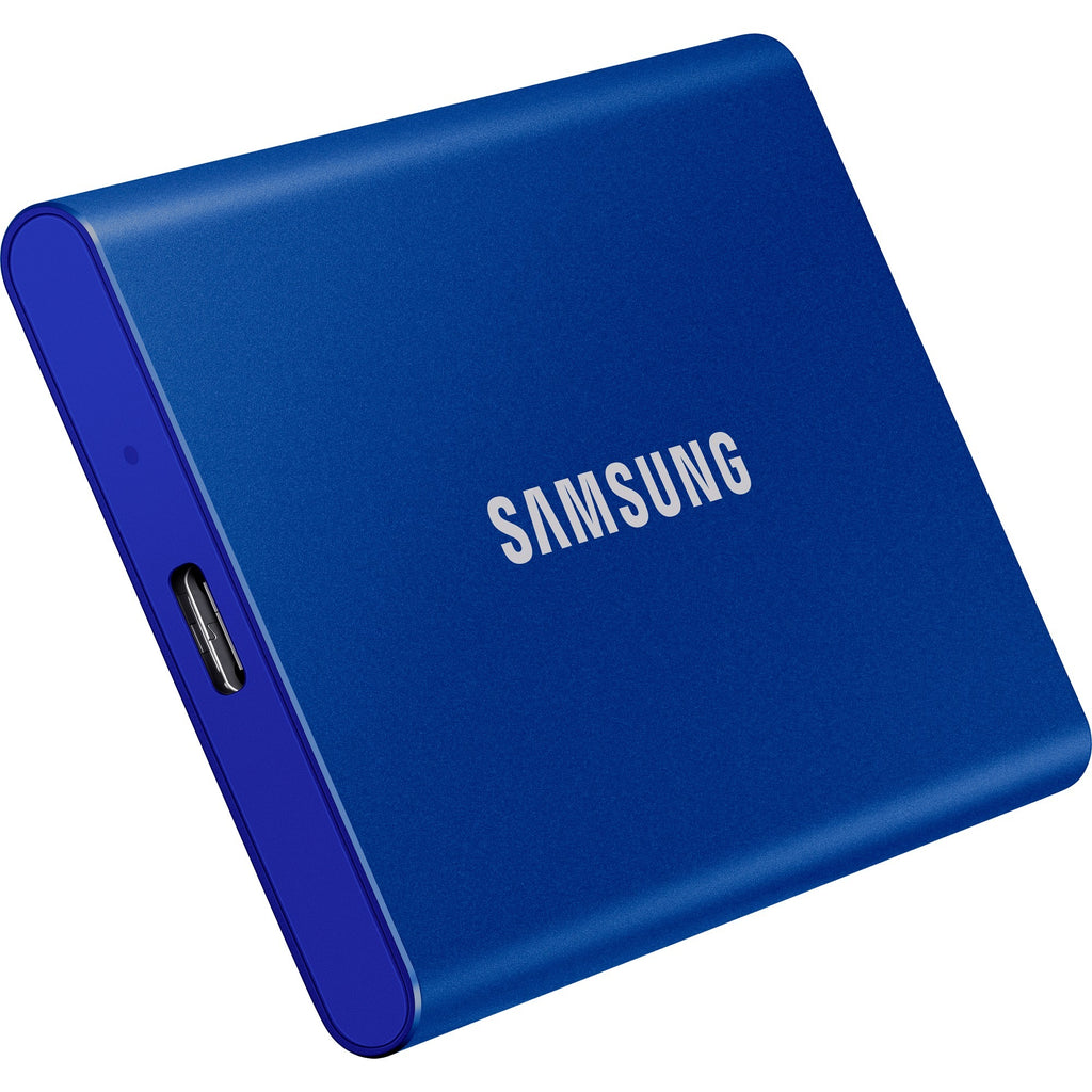Externe sdd-schijf samsung t7 blauw 1 tb
