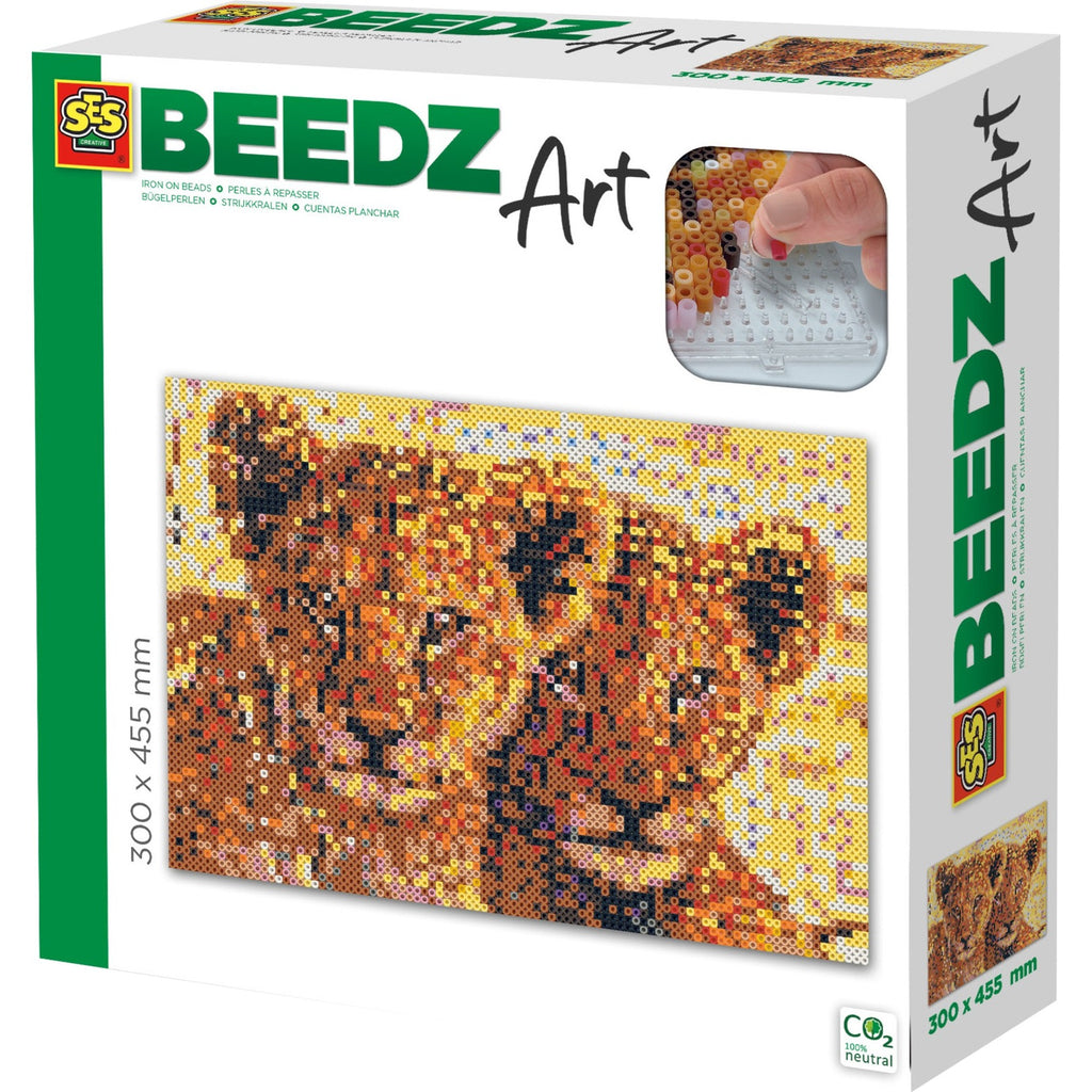 Ses creative beedz art strijkkralen leeuwenwelpen 30x45.5 cm 7000 stuks