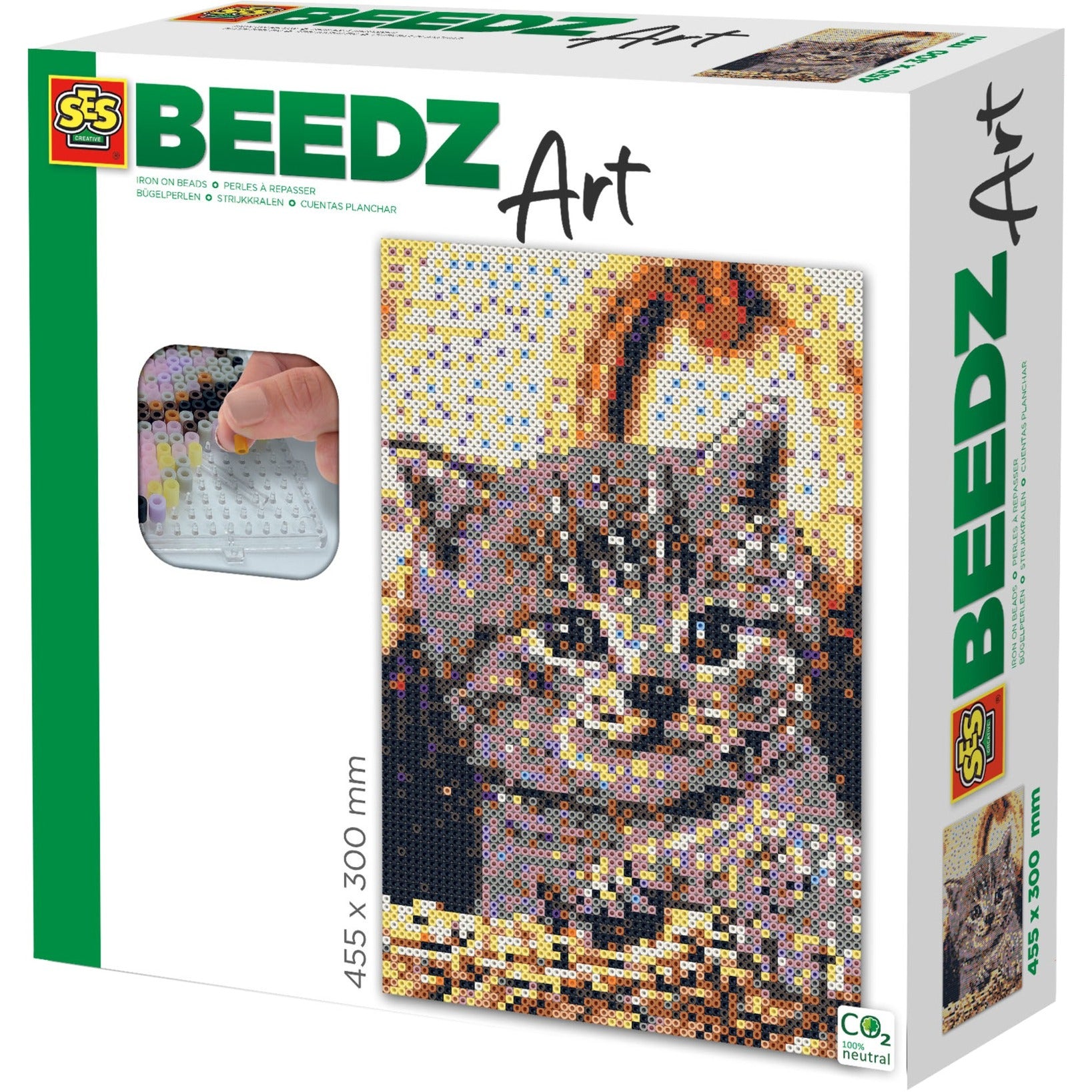 Ses beedz art: strijkkralen poes | 2 stuks