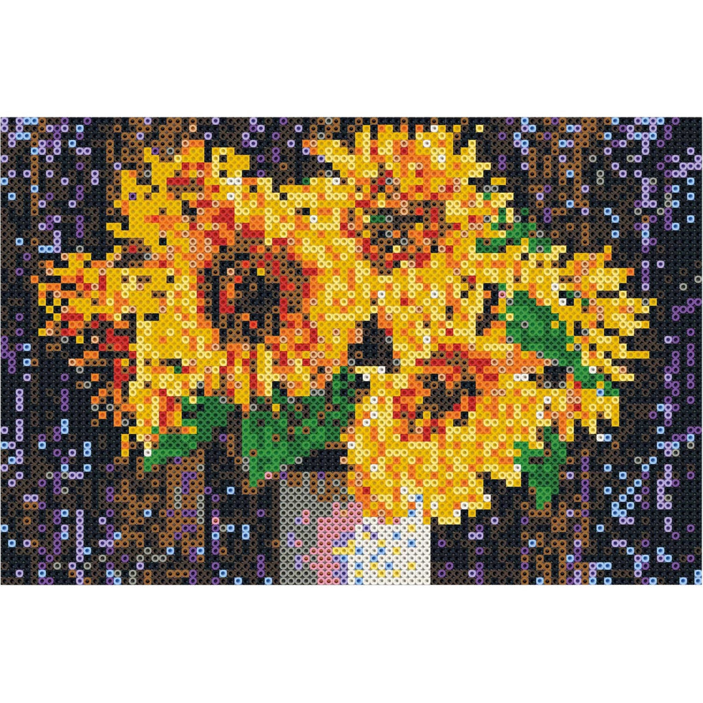Ses beedz art: strijkkralen zonnebloemen | 2 stuks