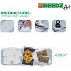 Ses beedz art: strijkkralen zonnebloemen | 2 stuks
