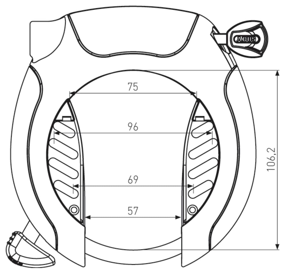 Abus Pro Shield XPlus 5955 ART2 - Zwart - Ringslot - 9 15