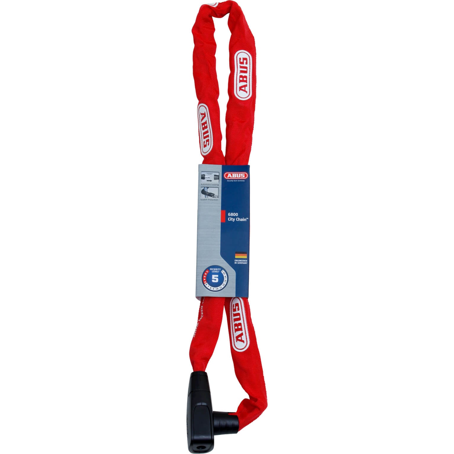 Abus CityChain 6800 110 Rood - Kettingslot