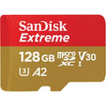 Sandisk extreme microsdxc 128 gb geheugenkaart (uhs-i u3, class 10, v30, a2, incl. adapter)