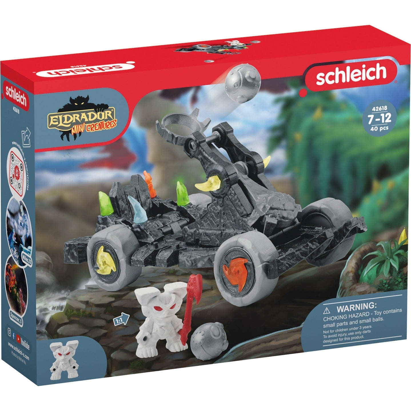 Schleich eldrador - katapult met mini creature speelfiguur