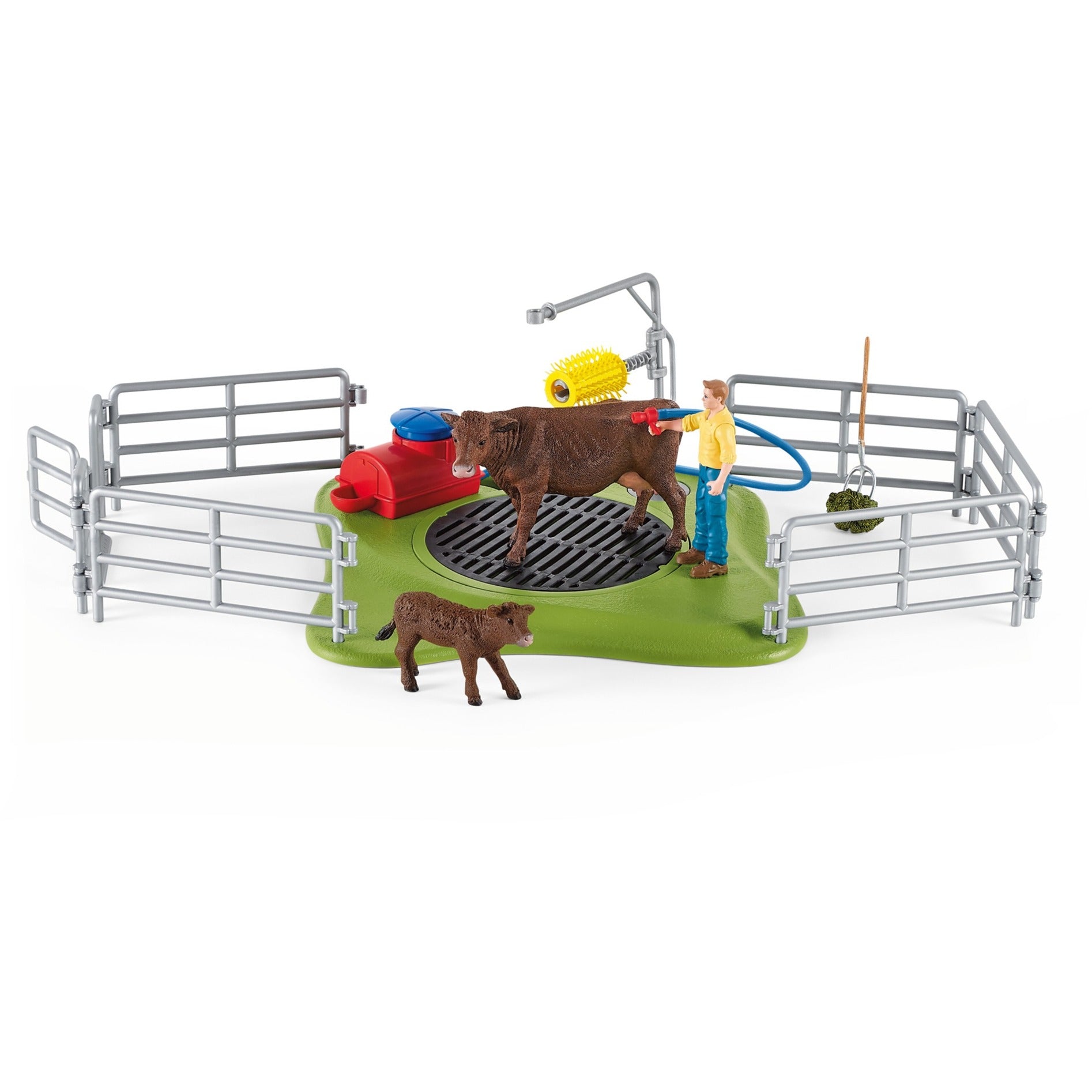 Schleich farm world - koe wasstation speelfiguur