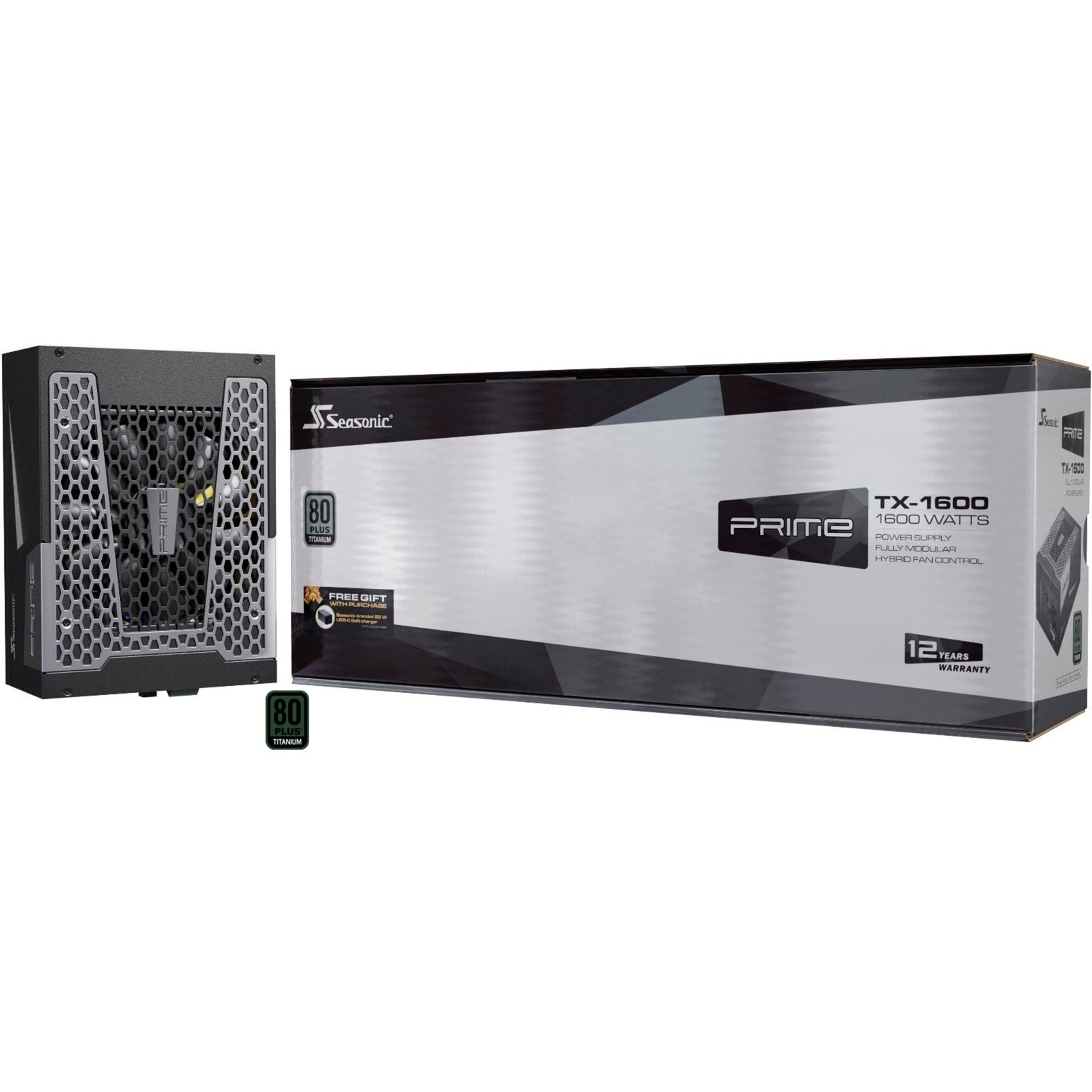seasonic prime tx-1600 modulaire 1600 watt voeding (zwart, 2x 12v-2x6, 6x pcie)