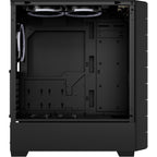 Sharkoon rgb hex midi tower behuizing (zwart | 2x usb-a | 1x usb-c | rgb | tempered glass)