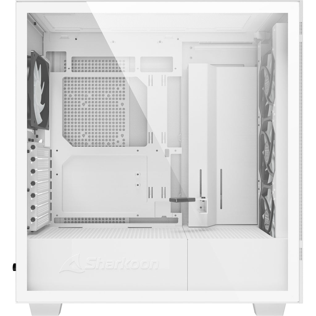 Sharkoon rebel c50 white rgb midi tower behuizing (wit | 2x usb-a | 1x usb-c | rgb | tempered glass)