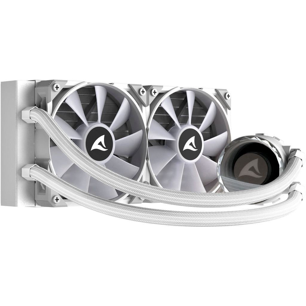 Sharkoon s80 rgb white waterkoeling (wit, 4-pins pwm fan-connector)