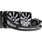Sharkoon s80 rgb waterkoeling (zwart, 4-pins pwm fan-connector)