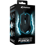 Sharkoon shark force ii gaming muis (zwart, 400 - 4200 dpi, meerkleurige leds)