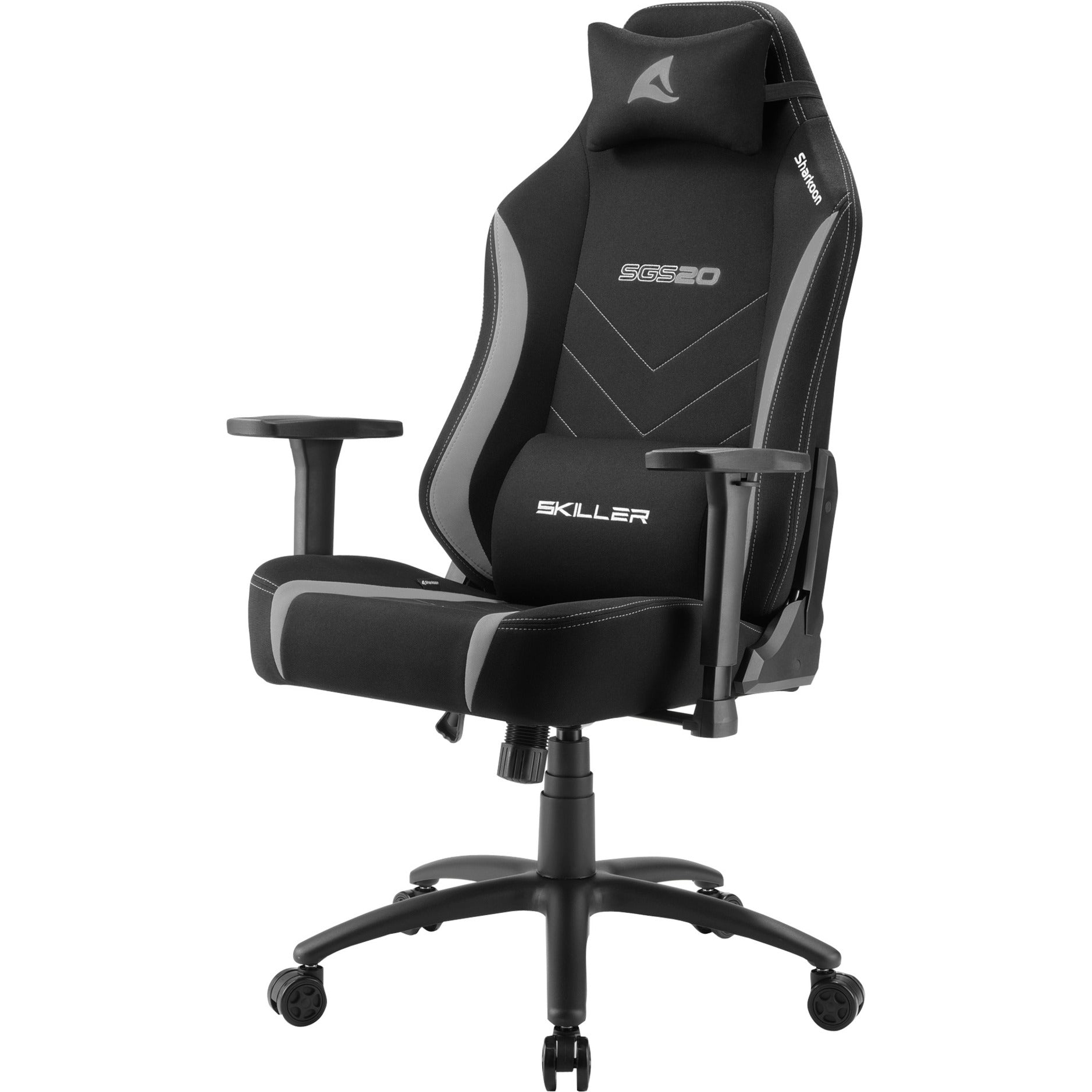 Sharkoon skiller sgs20 fabric gamestoel (zwart grijs)