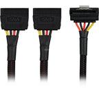 Sharkoon Sata YStroomadapter 90 graden, 0,20m