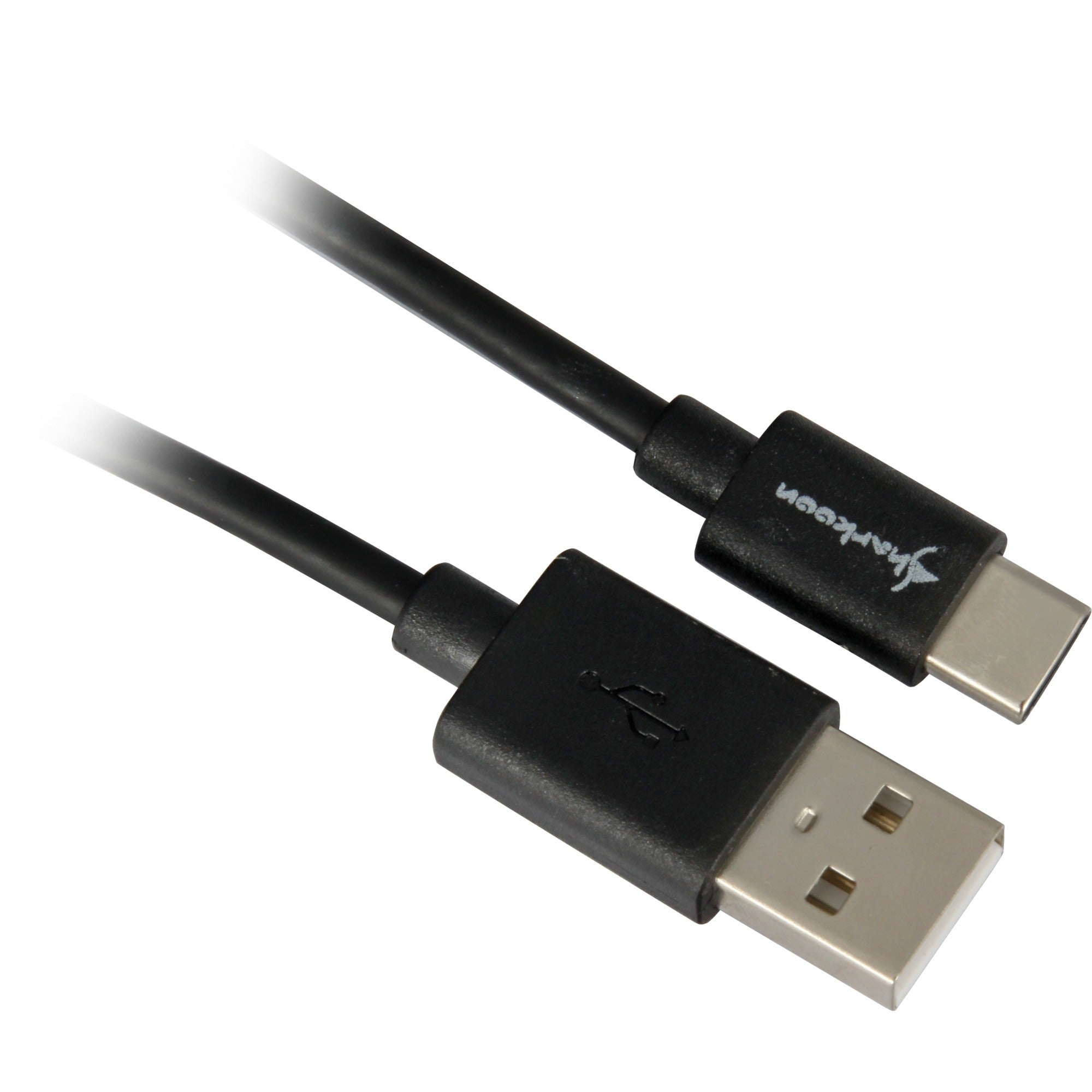 Sharkoon usb-a 2.0 - usb-c kabel (zwart, 1,5 meter)