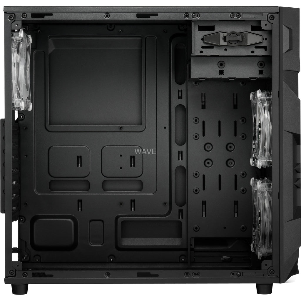 Sharkoon vg7-w rgb midi tower behuizing (zwart | 2x usb-a | rgb | window)