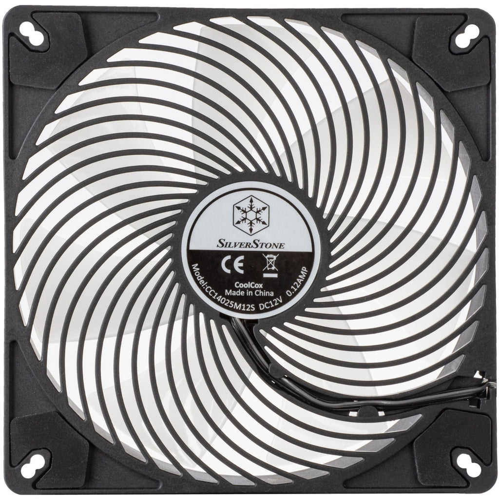 Silverstone air penetrator 140i argb case fan (zwart, 139 x 139 x 25 mm, pwm)