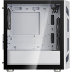 Silverstone fara h1m pro midi tower behuizing (wit | 3x usb-a | rgb | window)