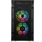 Silverstone sst-fah1mb-pro midi tower behuizing (zwart | 3x usb-a | rgb | tempered glass)