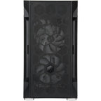 Silverstone sst-fah1mb-pro midi tower behuizing (zwart | 3x usb-a | rgb | tempered glass)
