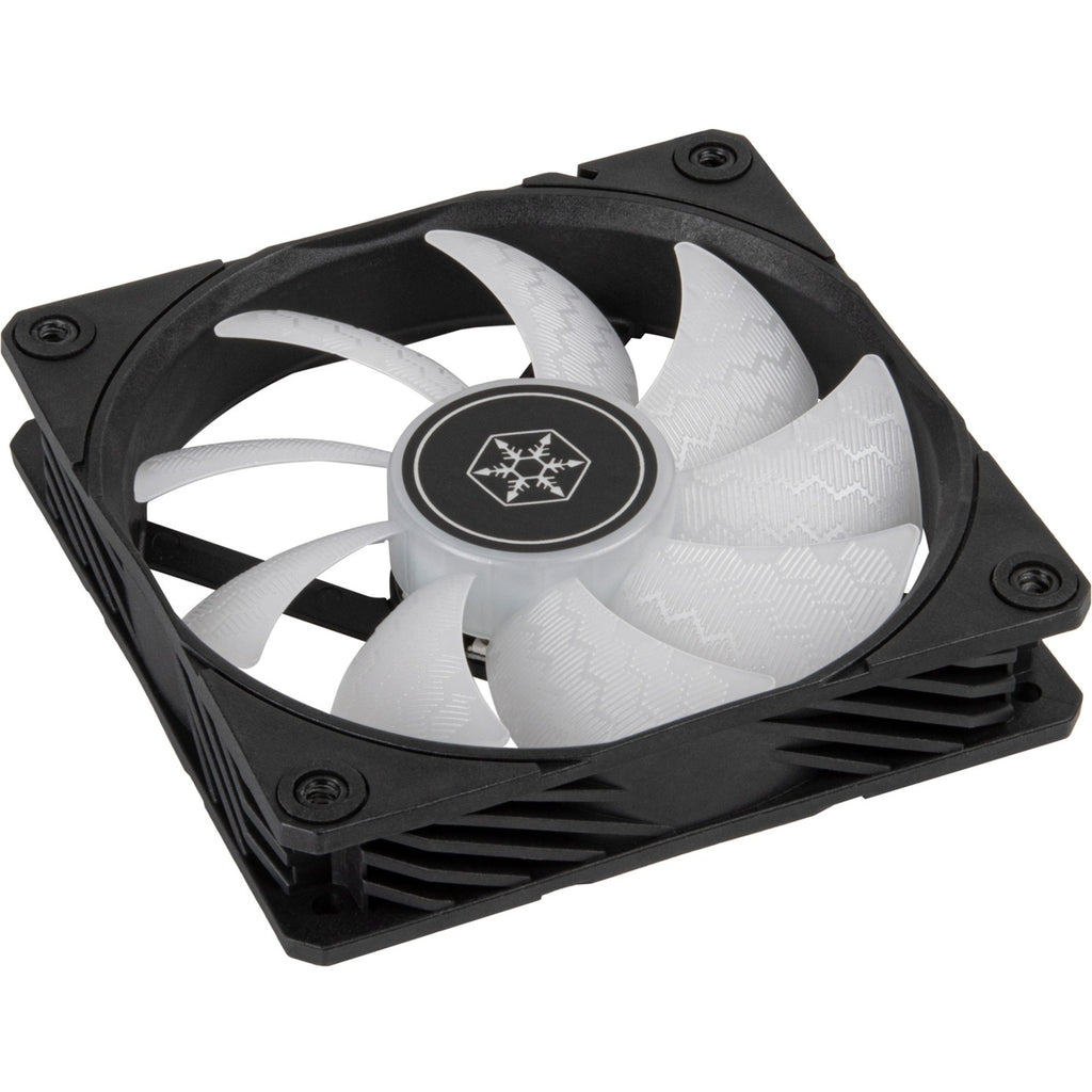 Silverstone shark force 120 argb case fan (zwart, 120 x 120 x 25 mm, pwm)