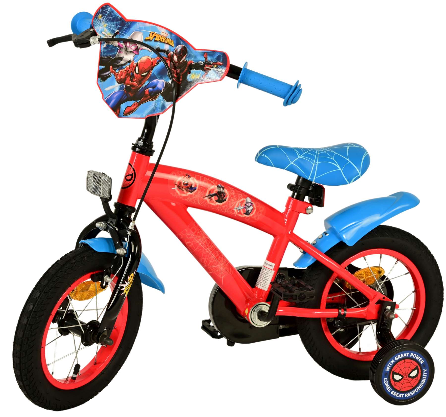 Spider-Man Kinderfiets - Jongens - 12 inch - Blauw Rood