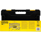 Stanley fatmax 1 2 l pro-stack doppenset 1 2 fmmt98103-1 dopsleutel (zwart geel, 26 delig)
