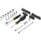 Stanley fatmax tstak dopsleutelset 1 4 fmmt98101-0 (zwart geel, 48 delig)