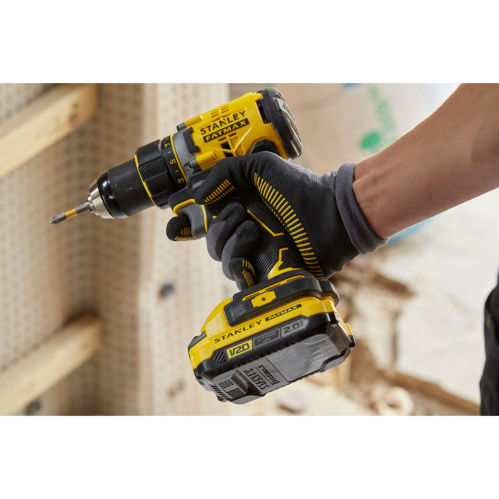 Stanley powertools stanley fatmax sfmcd720d2k v20 18v bl schroefboor | 2x 2.0ah - sfmcd720d2k-qw