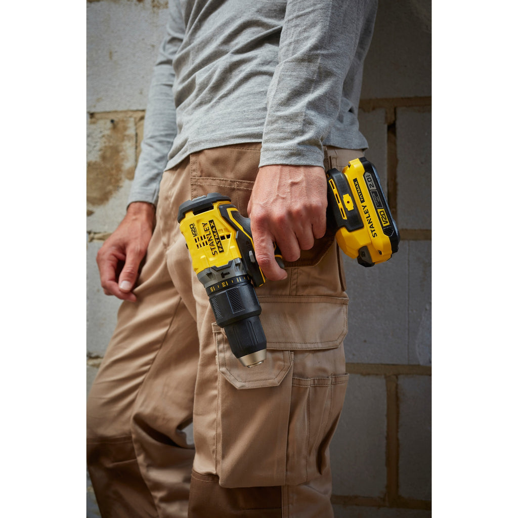 Stanley fatmax sfmcd715d2k v20 18v bl schroefklopboor | 2x 2.0ah - sfmcd715d2k-qw