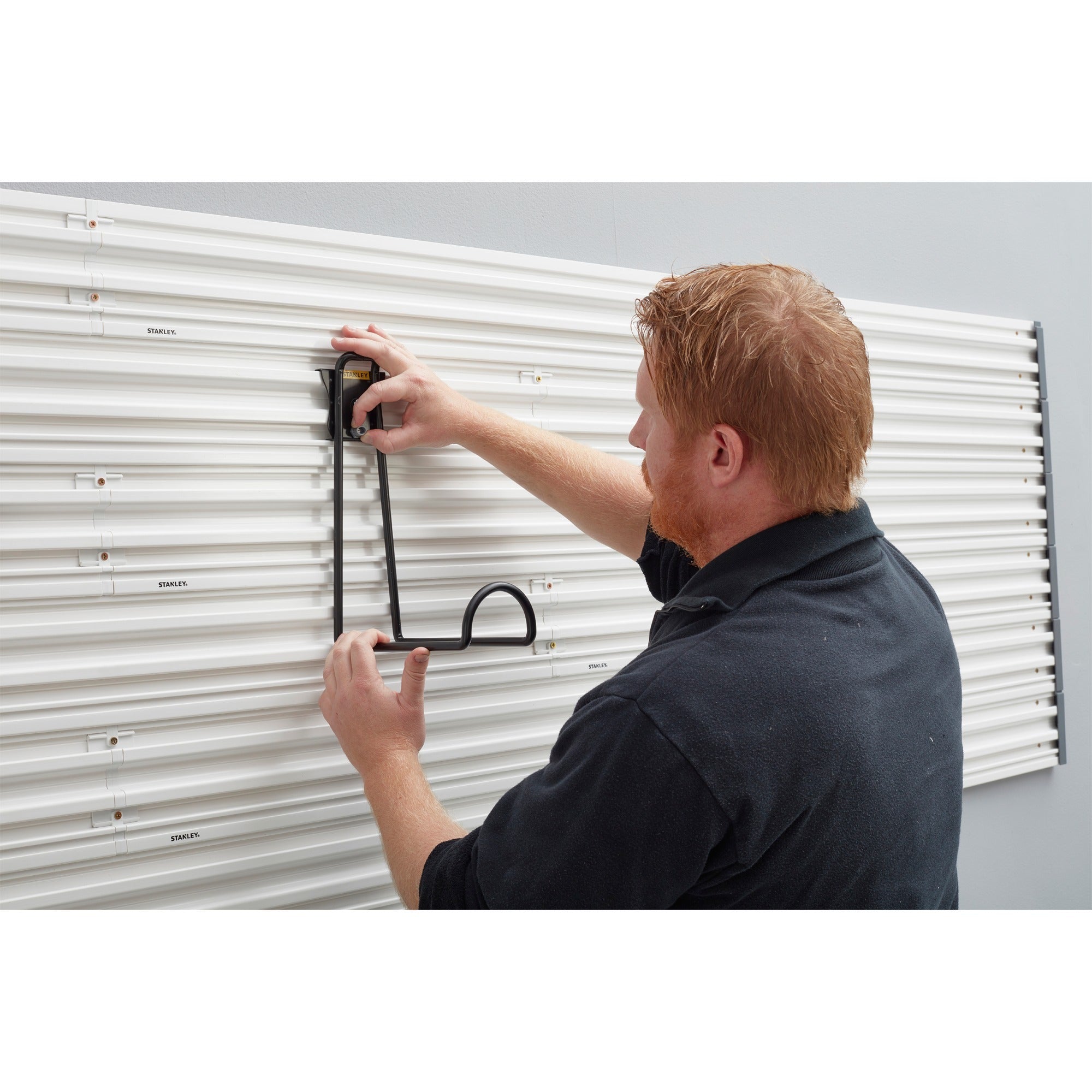 Stanley track wall - ladderhaak houder (zwart)