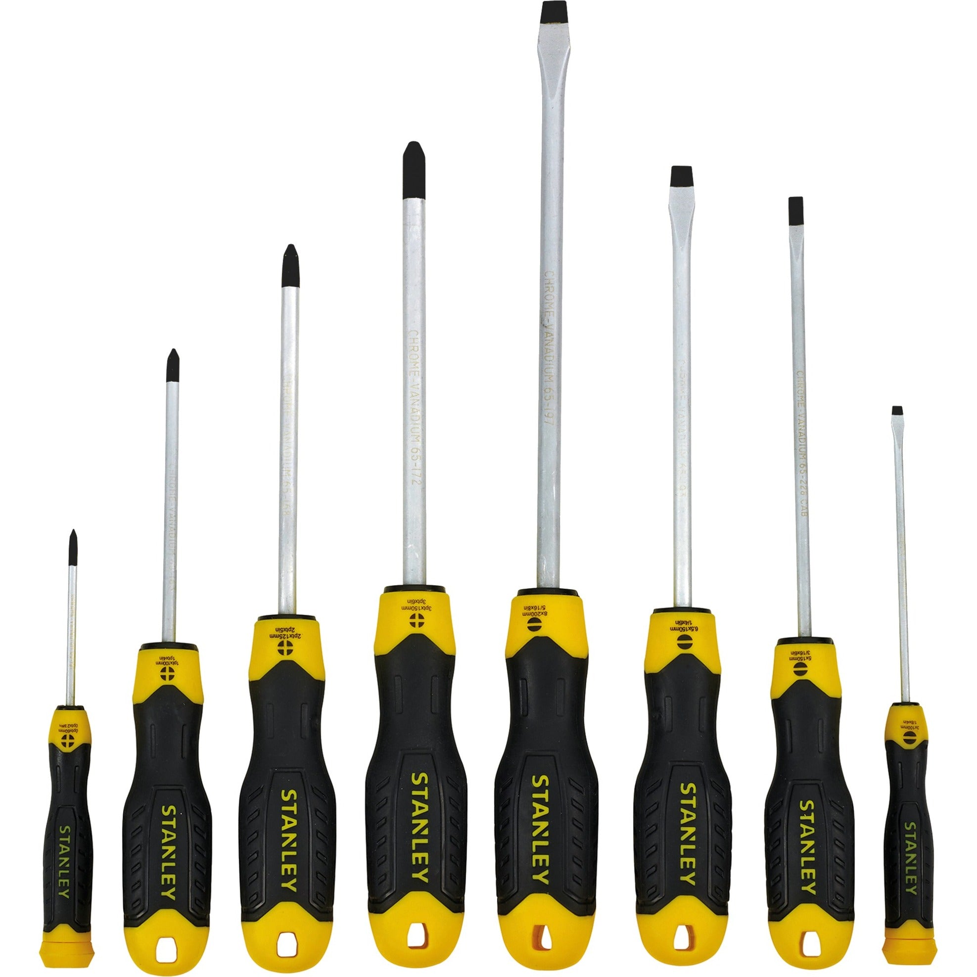 Stanley transmodule cushiongrip schroevendraaierset (zwart geel, stmt1-74181, 8-delig)