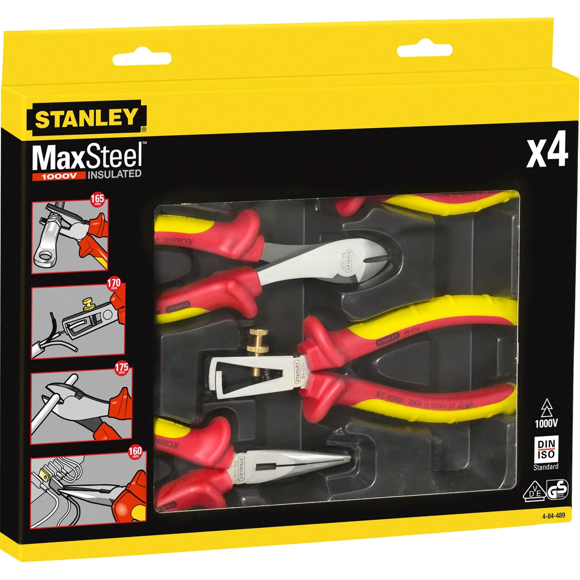 Stanley handgereedschap vde tangenset 4delig - 4-84-489