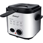 Steba df95f - minifriteuse fondue frituurpan (roestvrij staal zwart, 1,25 liter)