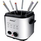 Steba df95f - minifriteuse fondue frituurpan (roestvrij staal zwart, 1,25 liter)