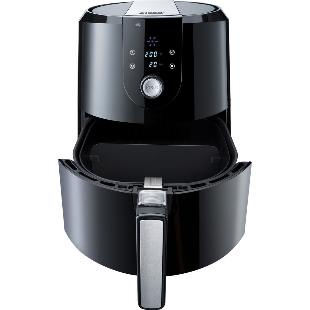 Steba hf 5000 xl heteluchtfriteuse (zwart roestvrij staal, 5,2 liter)