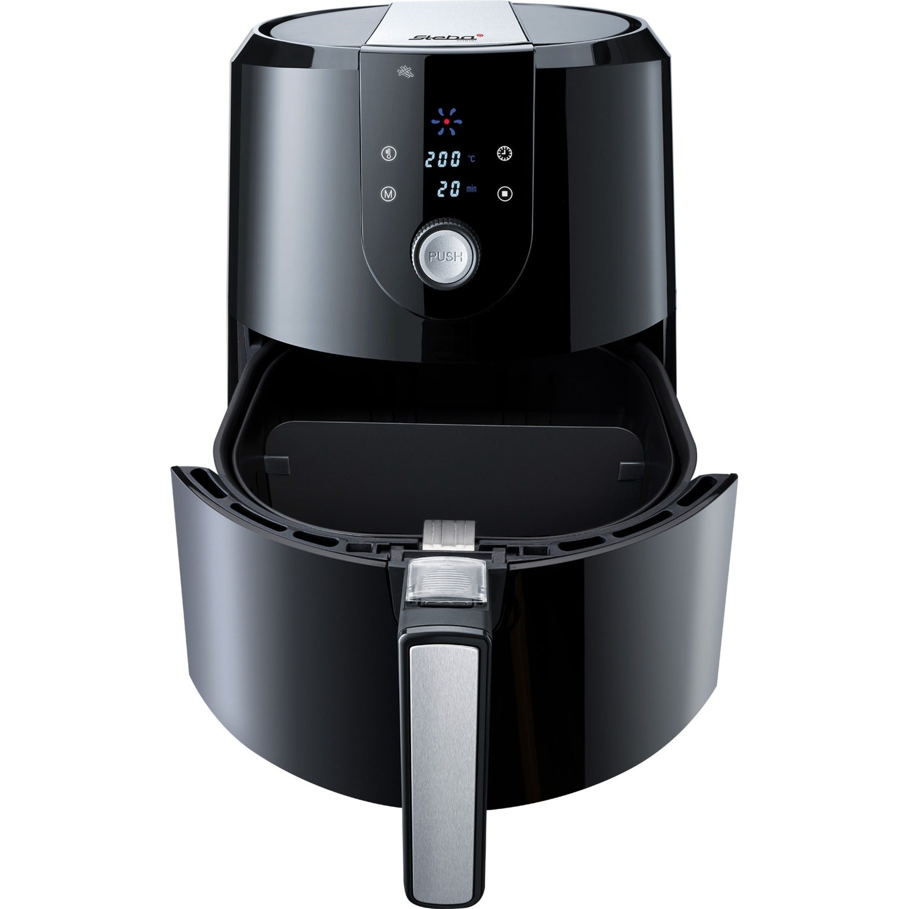 Steba hf 5000 xl heteluchtfriteuse (zwart roestvrij staal, 5,2 liter)