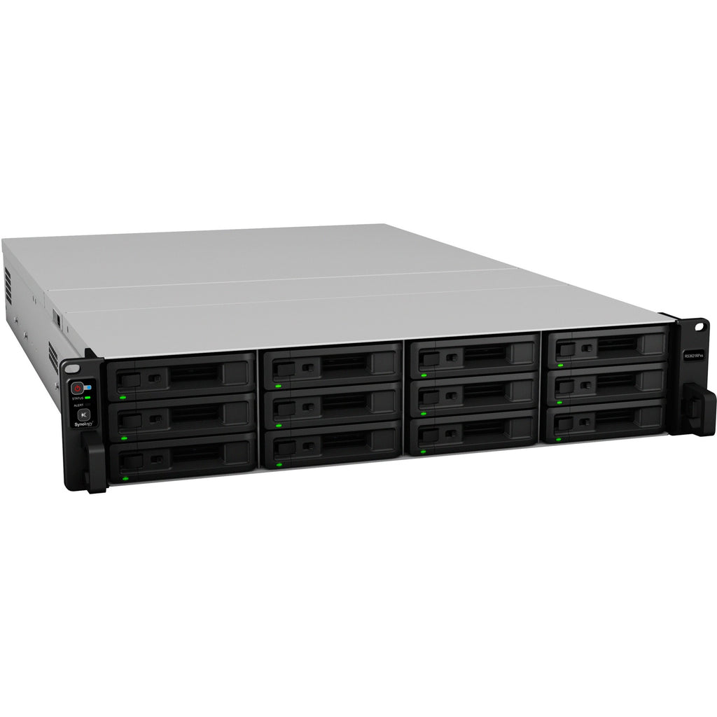 Synology rackstation rs3621rpxs nas (zwart grijs, 4x lan, usb 3.0)