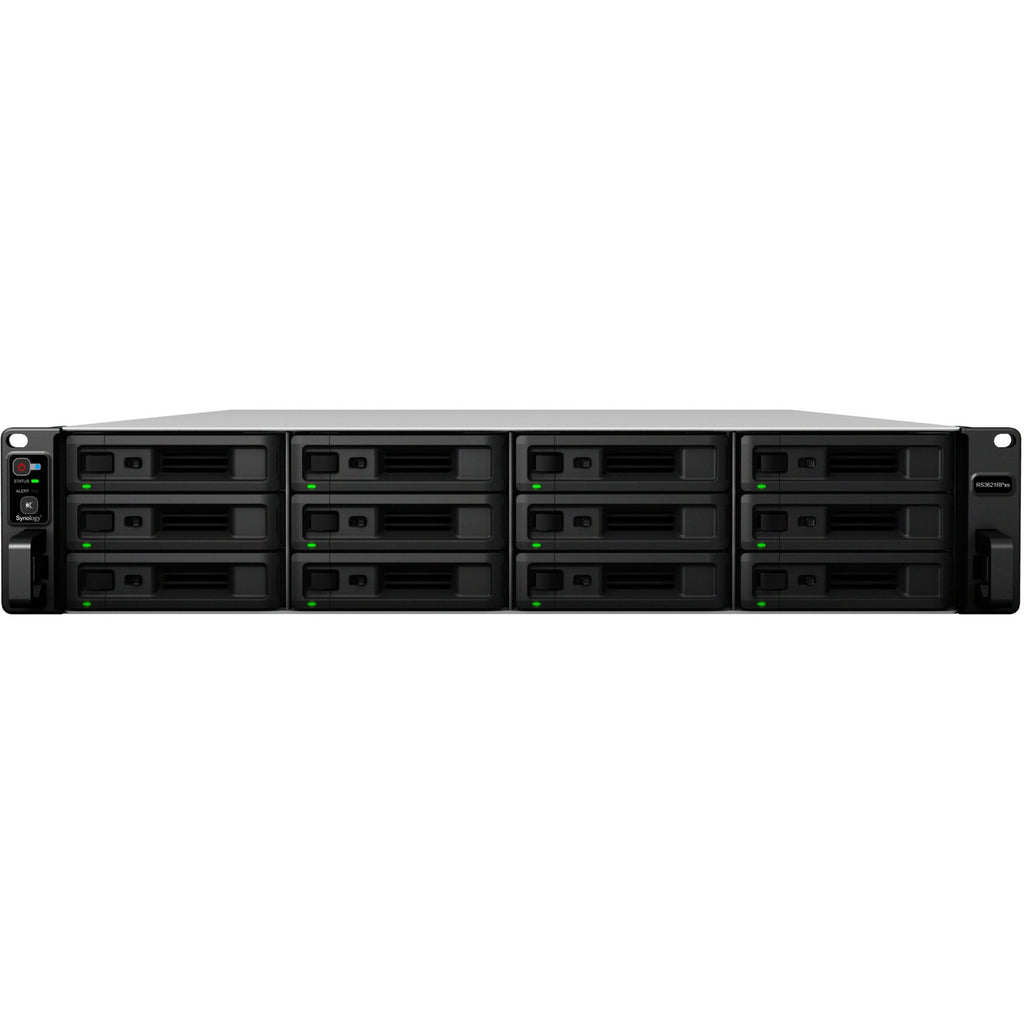 Synology rackstation rs3621rpxs nas (zwart grijs, 4x lan, usb 3.0)