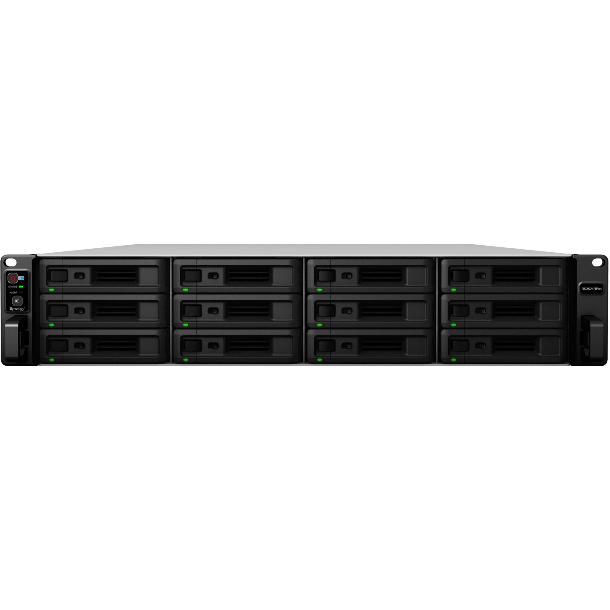 Synology rackstation rs3621rpxs nas (zwart grijs, 4x lan, usb 3.0)