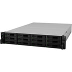 Synology rackstation rs3621rpxs nas (zwart grijs, 4x lan, usb 3.0)