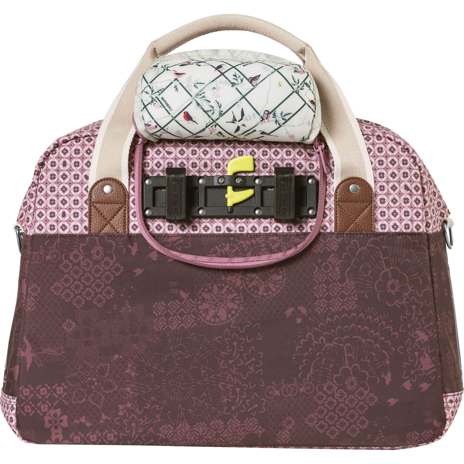 Basil Bohème fietsschoudertas - Rode elegante fietstas voor dames - Waterafstotend - 18L
